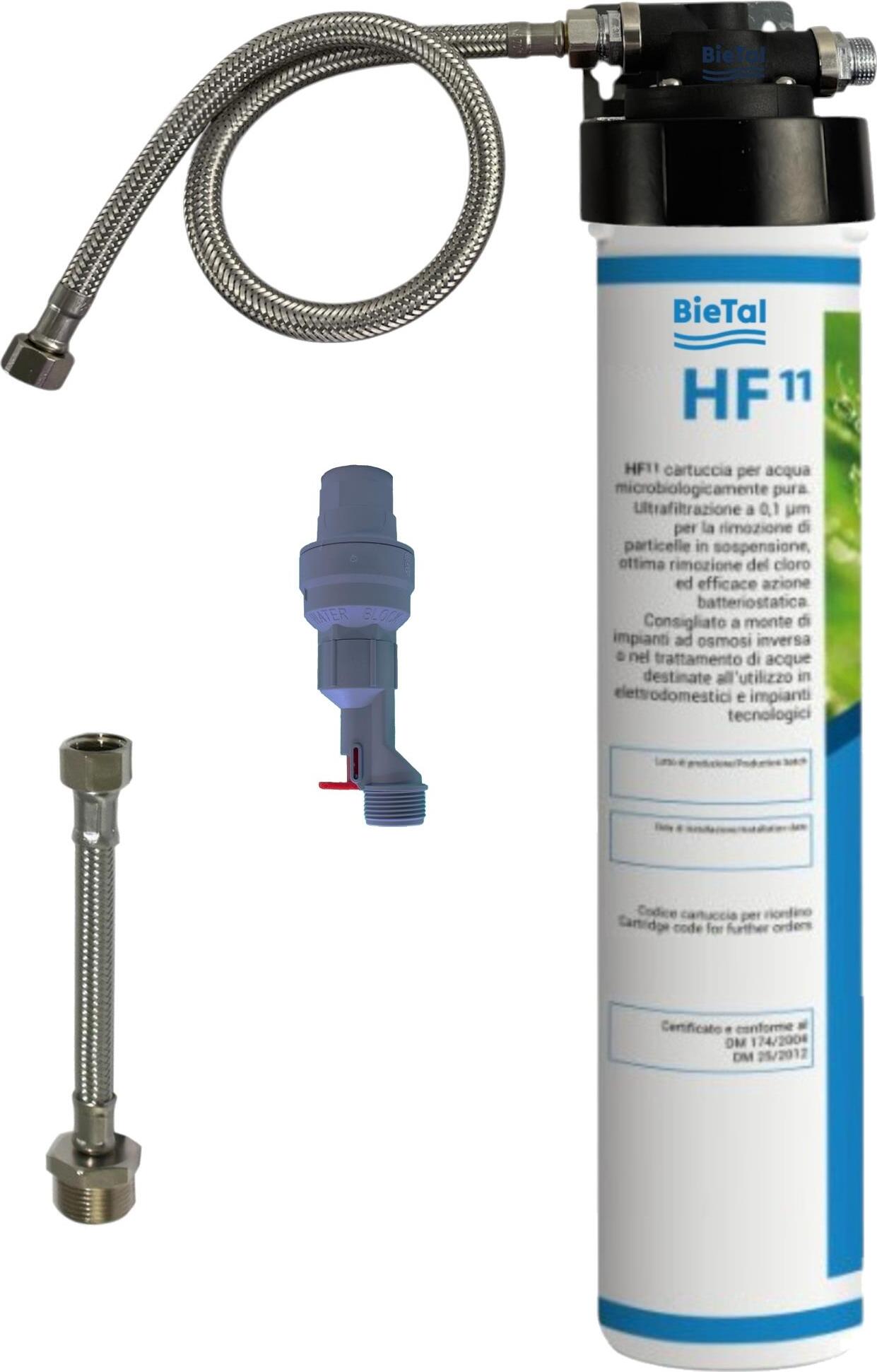 BieTal Ultrafiltration Wasserfiltersystem Kohlenstoffblock SET mit AquaStop