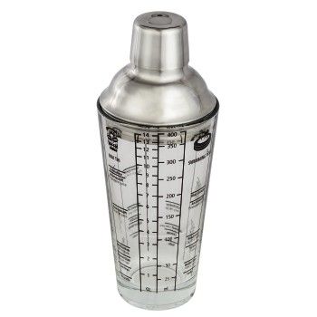 Hama 111550 Cocktail-Shaker aus Glas 400ml 8,5 cm 00111550