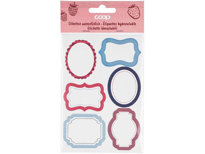 Coop Etiketten-Set wasserlöslich