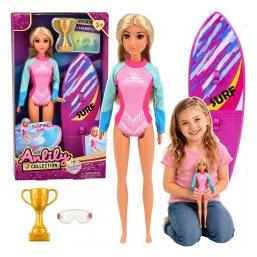 Lean Toys Anlily Surfer-Puppe im Neoprenanzug mit Surfbrett (71225336)