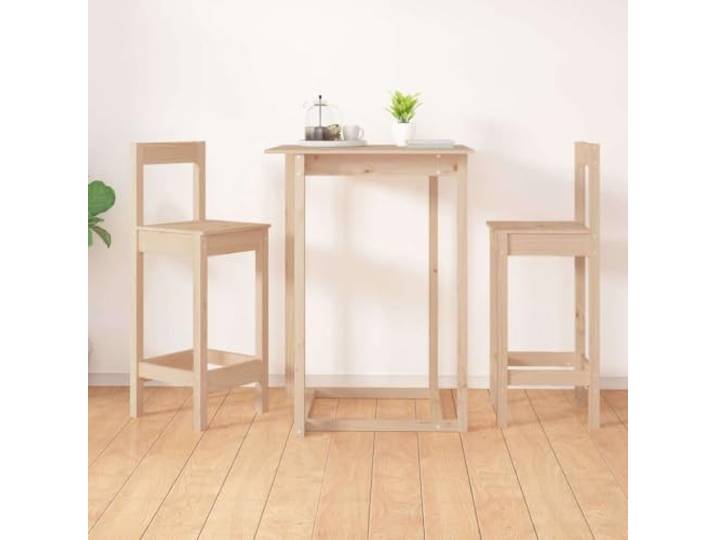HMDNGOUT Barstühle 2 STK. 40x41,5x112 cm Massivholz Kiefer Massives Kiefernholz, rustikale Optik, ohne Rückenlehne, unter Arbeitsplatte verstaubar, 110 kg pro Sitzplatz