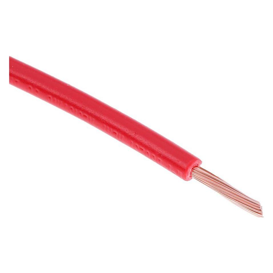RS PRO Normierte Aderleitung Ø 3mm / 1 mm² Kupfer, Rot 32 / 0,2 mm Litzen, 100m (100 m) (1805938)