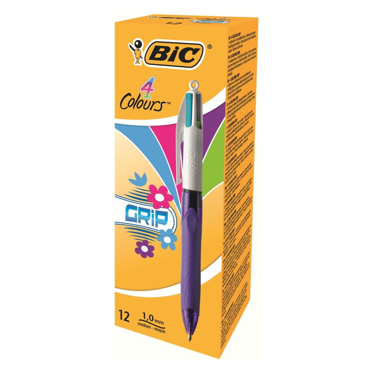 Bic Kugelschreiber 4C Grip Fashion 8922901 4 Colours Box, 12 Stück (12x) (8922901)