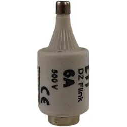 1 Stück Sicherungseinsatz Schmelzsicherung ETI Porzellan Sicherung DII DZ/gF 6A/500V 002312103