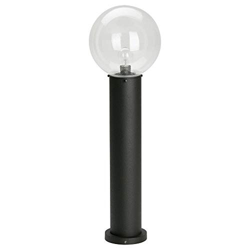 Albert Leuchten Albert Poller tuinbollard zwart aluminium met glas, B: 15 cm, H: 81,5 cm