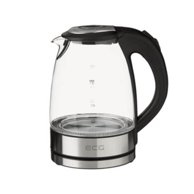 ECG RK 1776 Wasserkocher 1,7L 2200W Glas mit LED-Beleuchtung