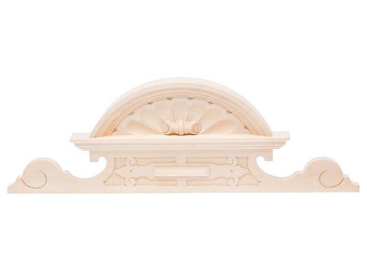 Aubaho Dekoobjekt Schrankkrone Linde Schrankaufsatz Verzierung 24cm x 68cm Bekrönung ant
