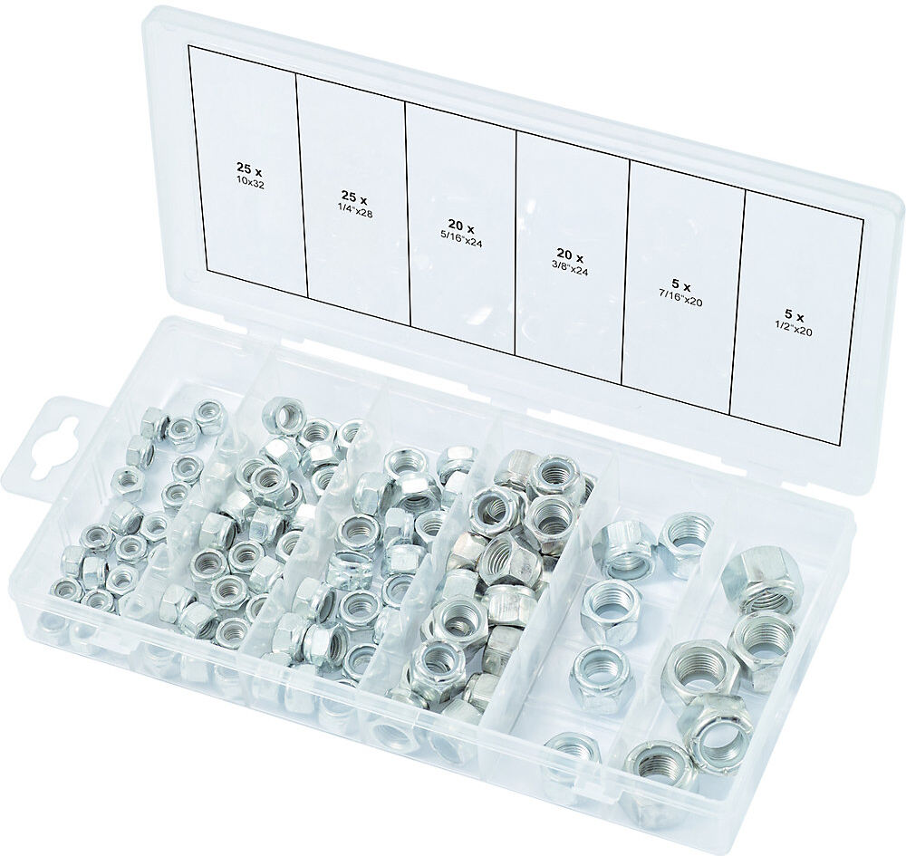 Sortiment Muttern, UNF, 100 Teile, selbstsichernd KS Tools