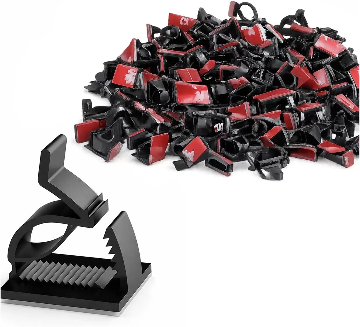 INF Kabelclips mit 3M Red Tape - 100 Stück