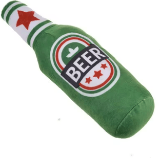 Inspire Picks Brew Buddy Squeaky Plush Dog Toy Bite Resistant Interactive Chew Toy For Dogs green