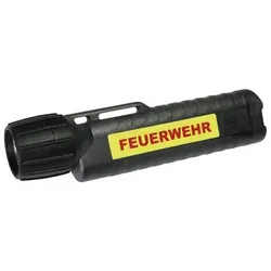 Helmlampe 4AA eLED CPO, TS Heckschalter, schwarz, nachl. Streifen, FEUERWEHR