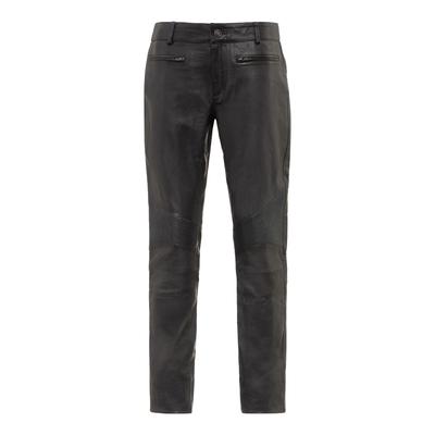 Bikerhose RICANO "Lederhose Donna", Damen, Gr. XS, Länge 34, blau, Obermaterial: 100% Ziegennappaleder GONA., schmal, Hosen, Handgefertigt aus echtem Leder