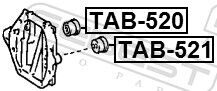 Febest Lagerung, Differential Tab-521 Für Toyota