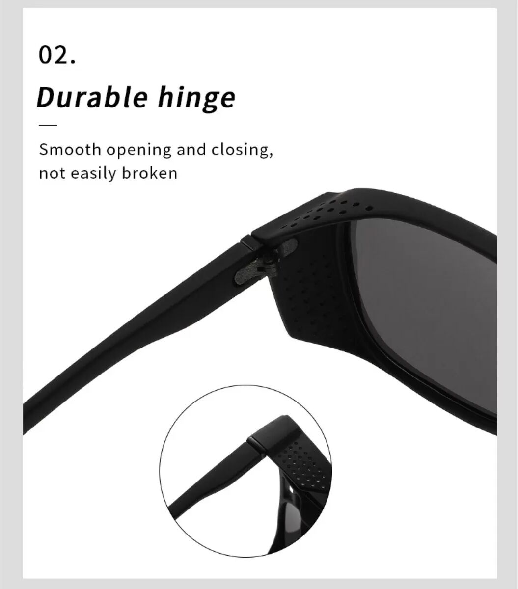 INF Sport Polarisierte Sonnenbrille mit TAC-Gläsern, PC-Gestell und Doppelsteg-Design Schwarz
