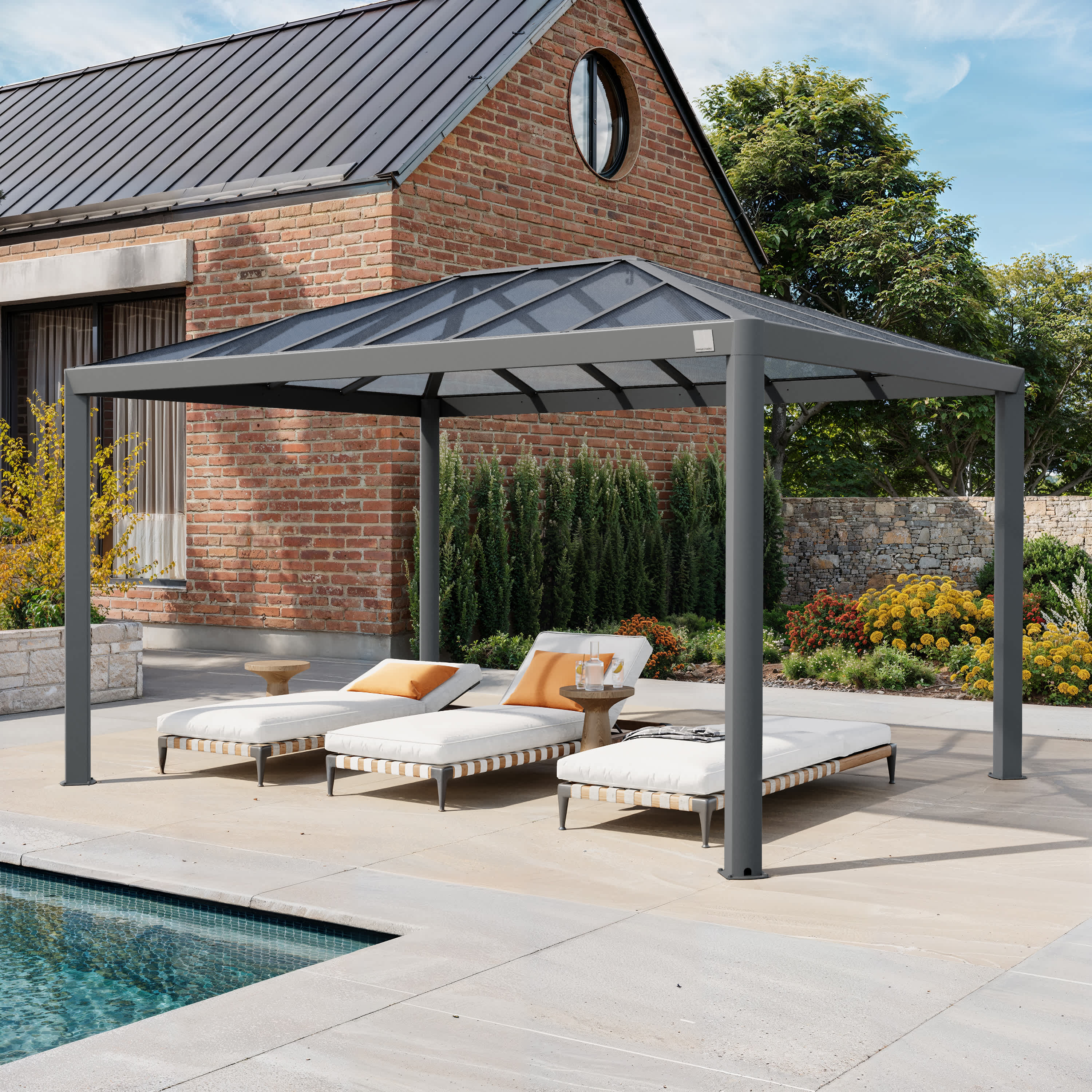PRIMEYARD 3x4m Hardtop Gartenpavillon, ohne Seitenteile - (300660)