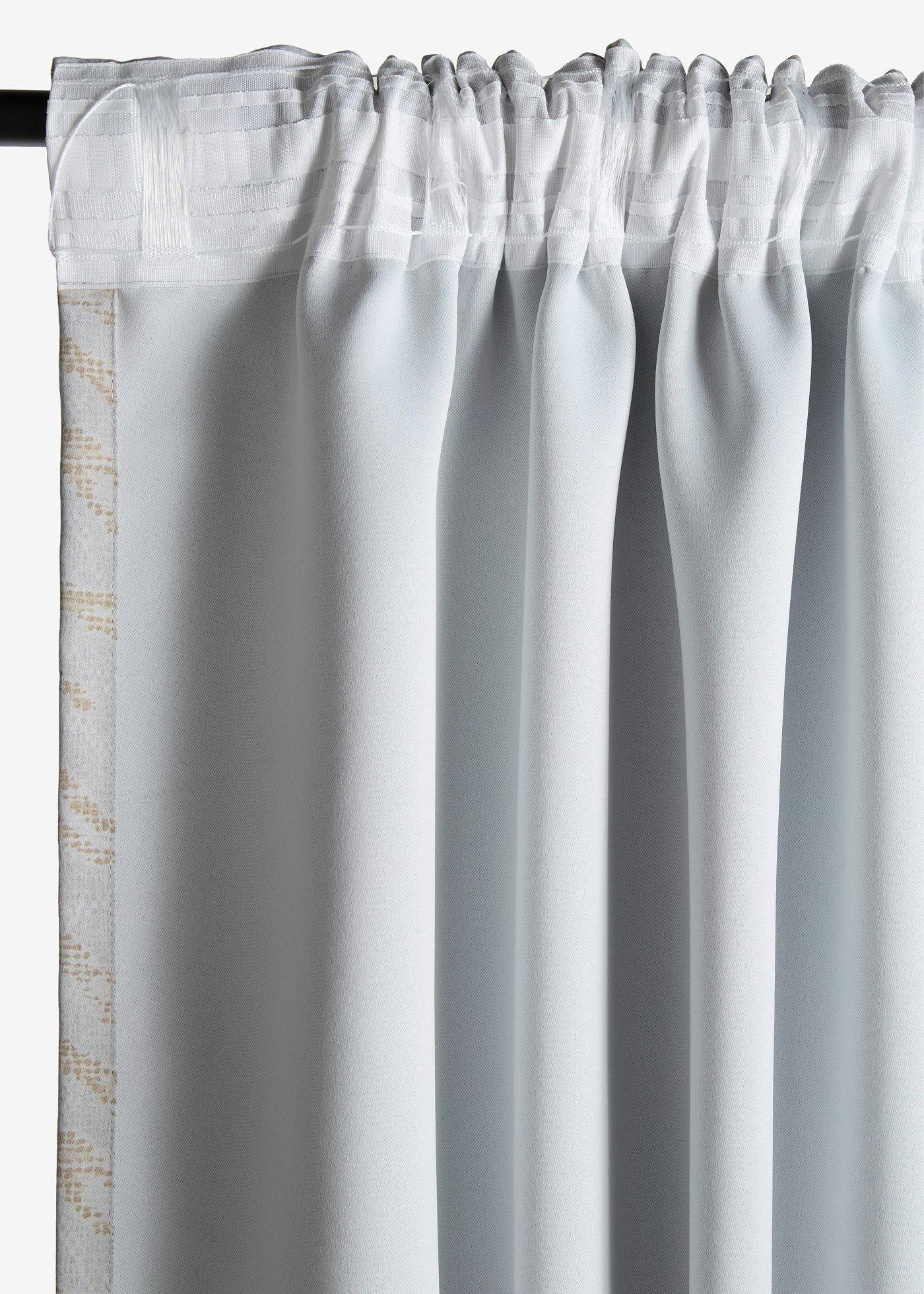 bonprix Abdunkelnder Vorhang mit dezentem Druck (1er Pack), grau, Gr.265x135 cm, Elegante Optik und praktisch zugleich