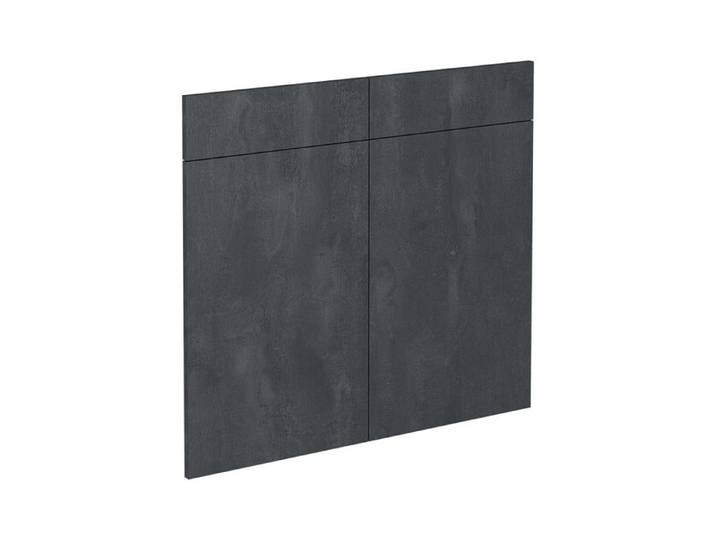 Façade de cuisine R-Line 79.2x70.8cm façade de meuble pour meuble bas à tiroirs Béton noir Vicco 42815