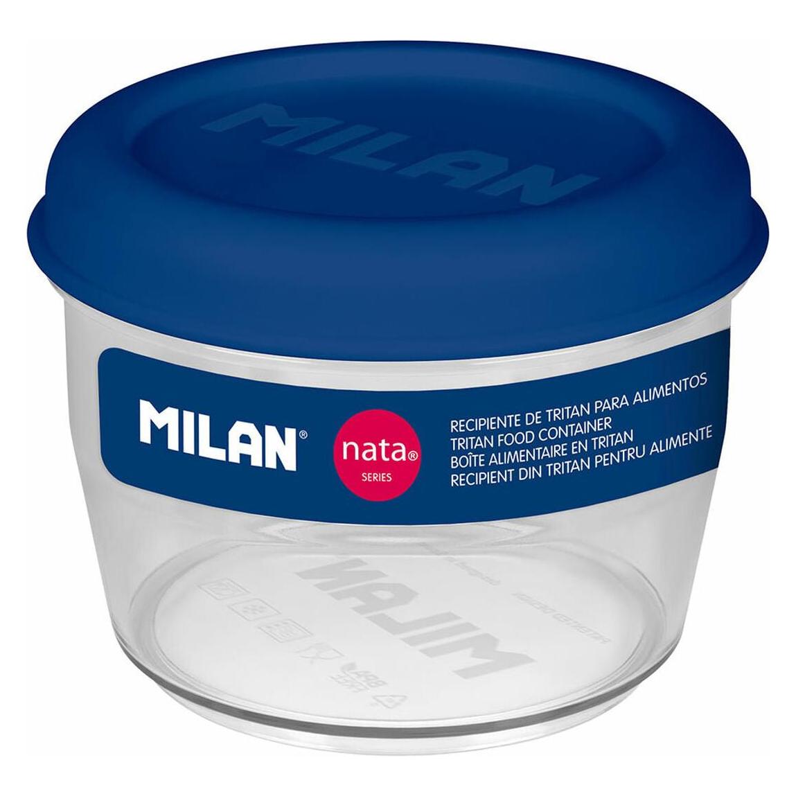 Milan Nata 624 blue 0.5l round air-tight tritan lunch box (57822738)