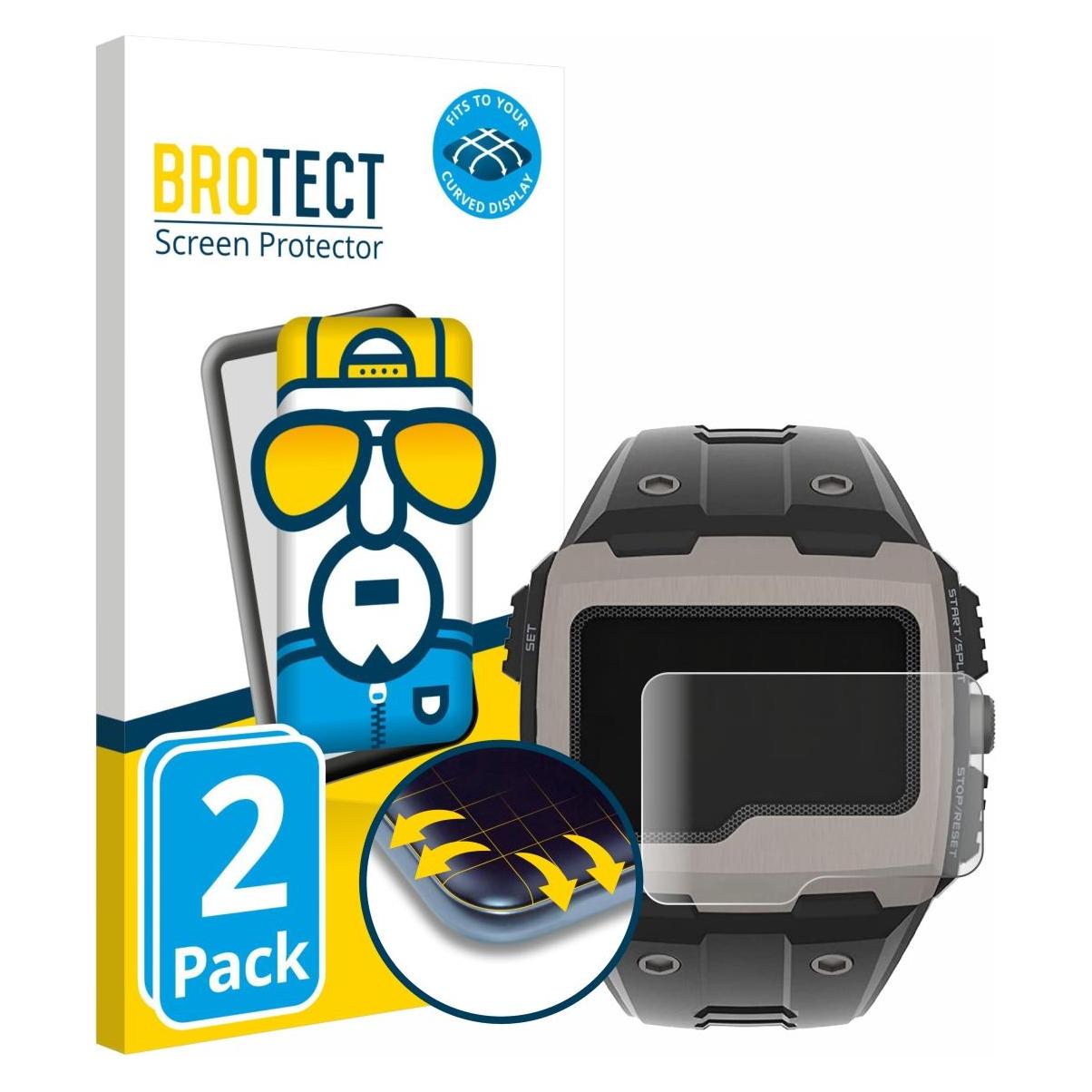 Brotect Fullscreen für Timex Expedition Grid Shock Schutzfolie Displayschutz Folie Klar Transparent (5161893)