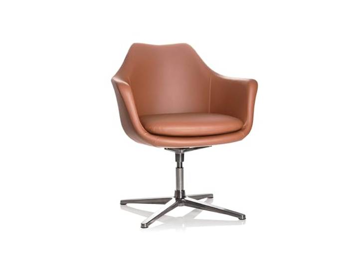 hjh OFFICE 600988 Fauteuil Club\, Chaise Lounge Artemia Marron 67 x 63 x 85 cm