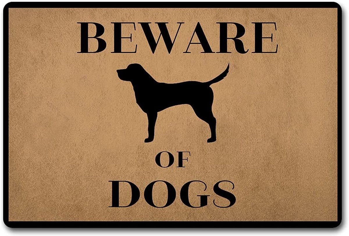 Anti-slip Deurmat met Grappige Welkom voor Honden