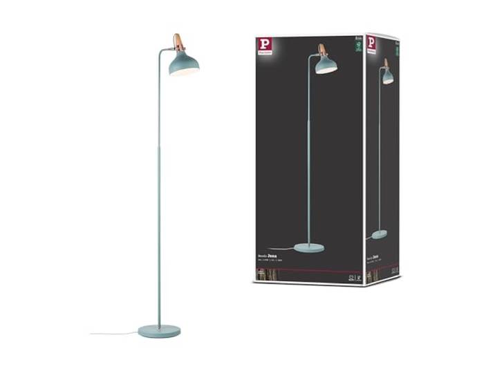 Paulmann 79654 Neordic Juna Lampadaire\, max. 1x20W\, E14\, Vert doux/Cuivre/Bois 230V\, Métal/Bois 23 cm x 40 cm x 158 cm