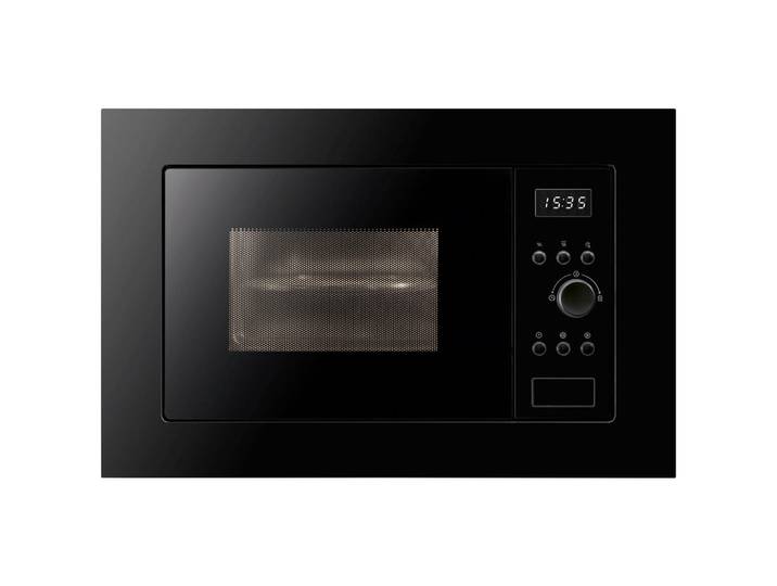 Oranier Mikrowelle, Schwarz, Metall, Glas, 59.5x38.4x31.9 cm, Garraumbeleuchtung, elektronisches Bedienfeld, LED-Display, Auftaufunktion, Kindersicherung, Küchen, Küchenelektrogeräte, Mikrowellen