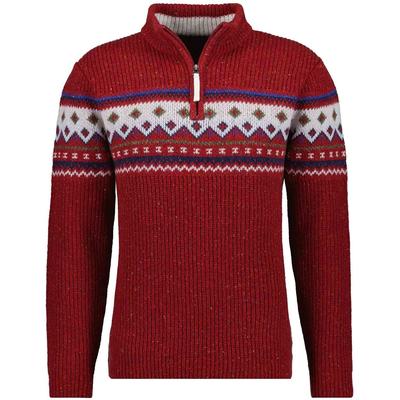 Rundhalspullover RAGMAN, Herren, Gr. 56, rot (rostrot, 063), Strick, 80% Wolle 20% Nylon, Pullover Rundhalspullover