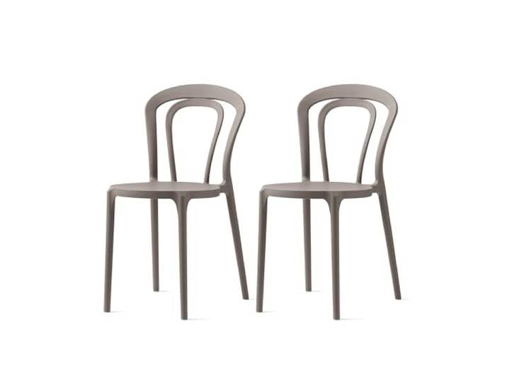 Connubia, 2 Stühle Kaffee Polypropylen Taupe matt