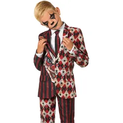 OppoSuits Scary Clown Anzug - Halloween Kostüm Kinder (158, 164, 170, 176)