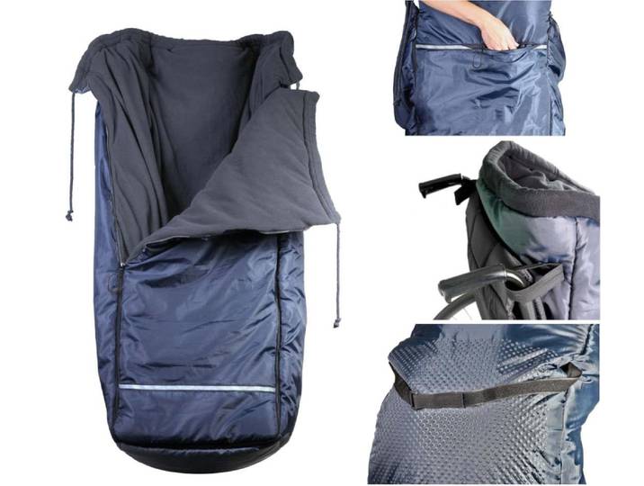 FabaCare Fußsack Thermo-Schlupfsack für Rollstuhl, Rollstuhldecke warm, wetterfest