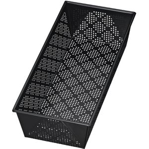Kaiser Backform Inspiration, Brotbackform perforiert aus Stahl, 35 x 18 x 9 cm, schwarz, antihaftbeschichtet, Kastenform