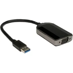 Cables Direct CDL USB 3.0 VGA Adapter (VGA), Video Adapter, Schwarz