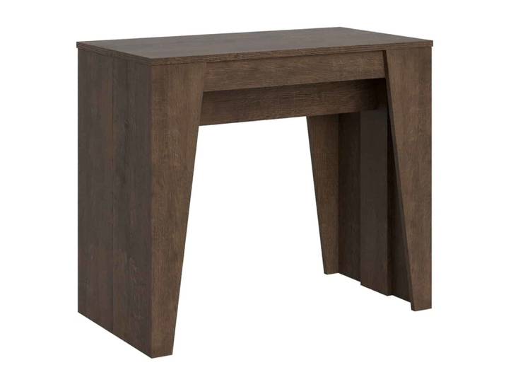 Console extensible 90x48/204 cm effet bois noyer
