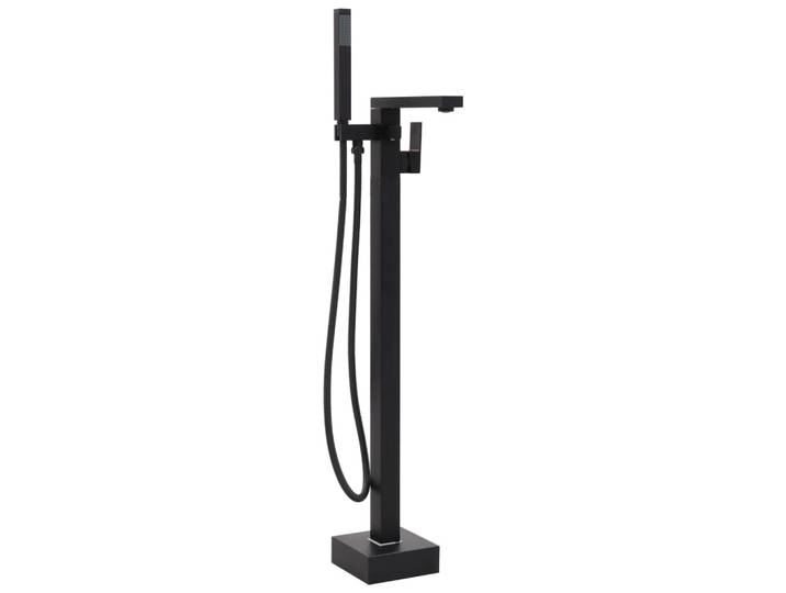 vidaXL Freistehende Badewannenarmatur Schwarz Edelstahl 90 cm