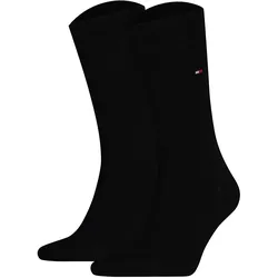TOMMY HILFIGER Herren Socken, 2er Pack - Classic, Strümpfe, einfarbig Schwarz / 39-42