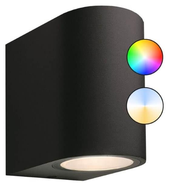 Wandspot Gilvus Smart zwart LED tuinverlichting