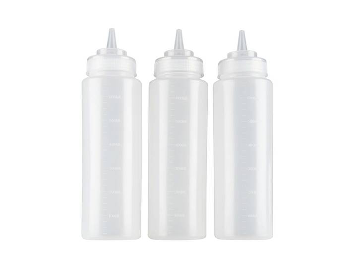 ProChef Quetschflasche 710ml 3erset Transparent