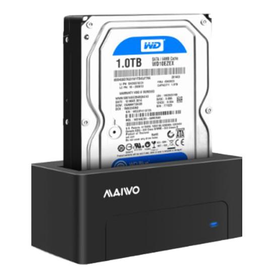 Deltacoimp HDD/SSD Docking Station, USB 3.1 Gen 2, USB-C, 10 Gbps - Black (K308C)