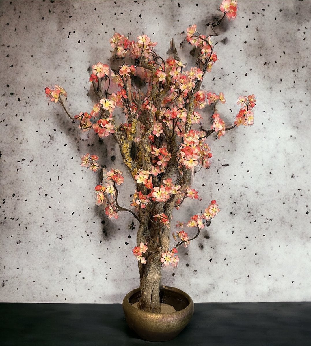 Seta Fiori Kunst Bloesemboom Sakura - Peach/Zalmroze - 120 cm - Voor Binnen