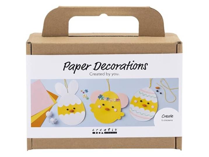 Funny Friends Kippen, Karton met decoratie, 1set