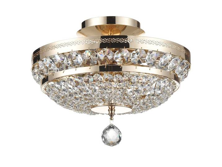 Lustre Ottilia Ø 32cm Doré 3 Verre cristal / Métal mixte E14