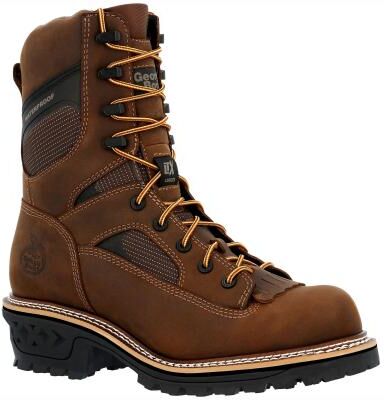 "Georgia Boot 9"" LTX Logger Waterproof - Mens 9 Brown Boot W"