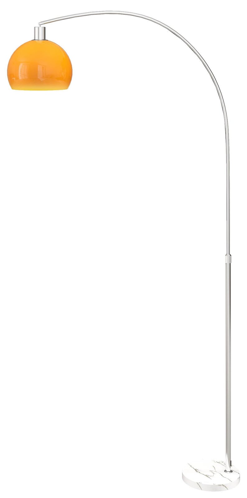 HOMCOM booglamp met marmeren voet en LED voor de woonkamer