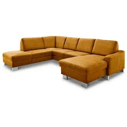 MAISON Wohnlandschaft Atlanta Mikrofaser Zimt