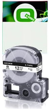 Q-Nomic LK-4WBN cinta negro sobre blanco 12mm x 9M