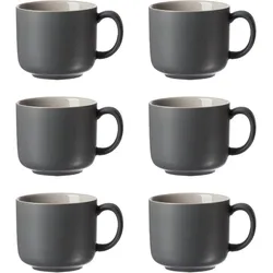 KAFFEETASSEN Jasper Grau 240 ml 6er Set