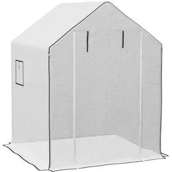 STILVORA Ersatz-Gewächshausfolie Kunststoff Weiß 140x143x190 cm, UV-Schutz