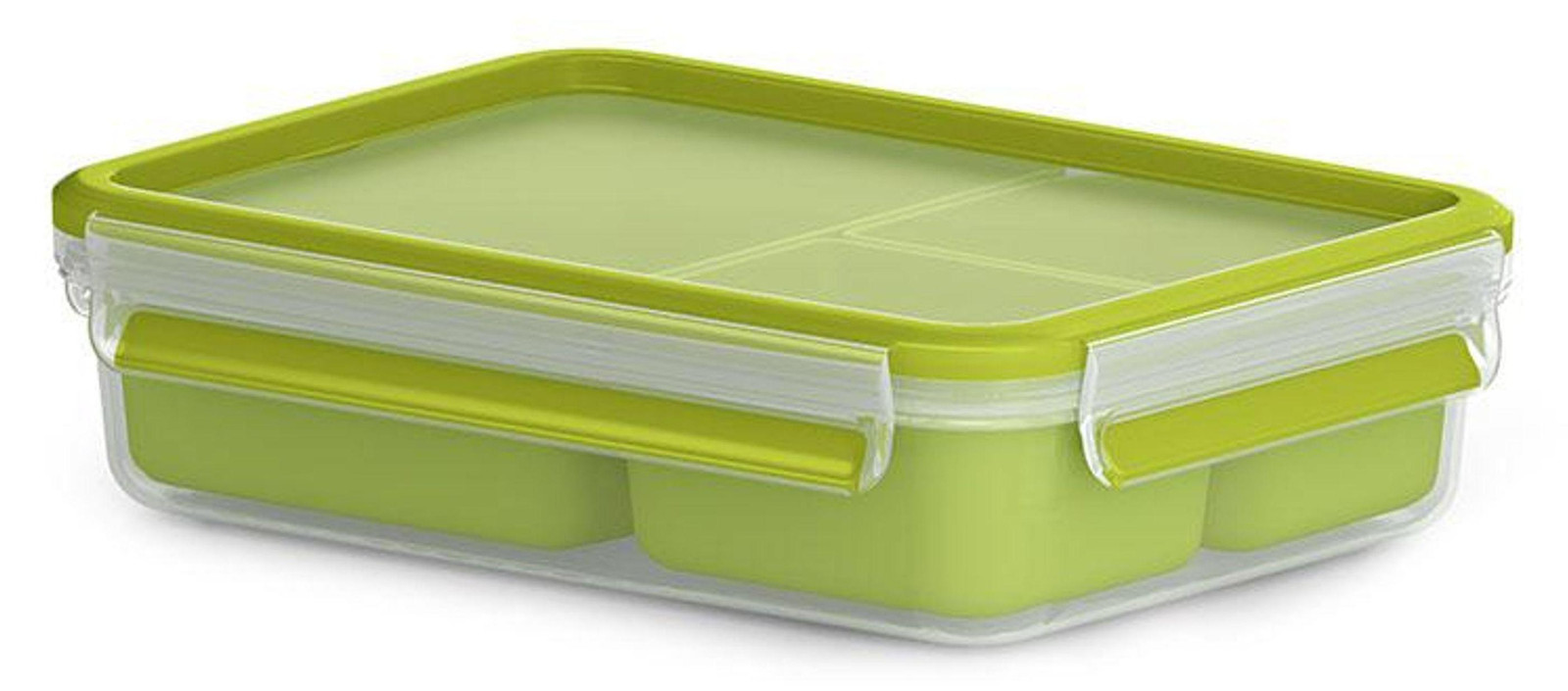Emsa Snackbox CLIP & GO, 1,2 liter, transparant/groen