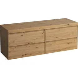LAUFEN LANI Waschtischplatte wildeiche inklusive Unterschrank, ohne Ausschnitt, 1570x495x580mm, H4065901122671, Farbe: Wildeiche